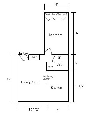 Floor Layout, 245/247 Langdon Apartment 5